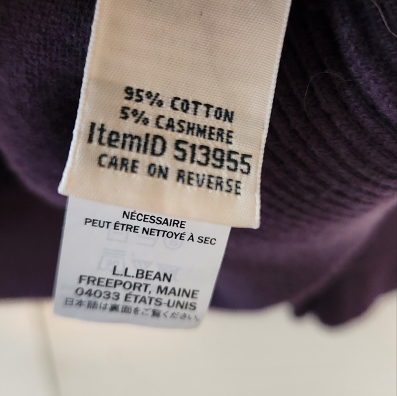 LL Bean cotton-cashmere sweater (M) - Picture 4 of 7
